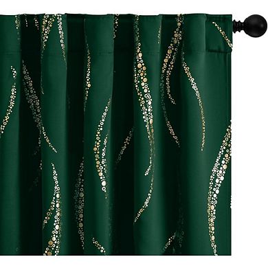 Blackout Curtains 2 Panels, Thermal Insulated, Patterned Room Darkening Drapes