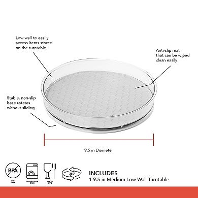 9.5" Lazy Susan Spice Rack - Gray