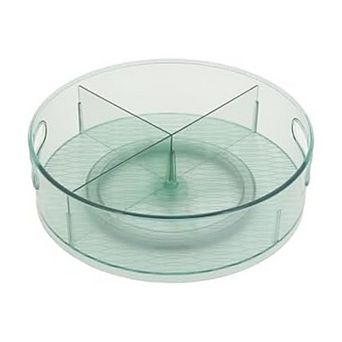 12" Clear Storage Turntable with Dividers