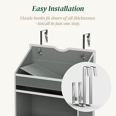 Over Door Hanging Organizer with Large Pockets, 35lb Swing-Proof Storage