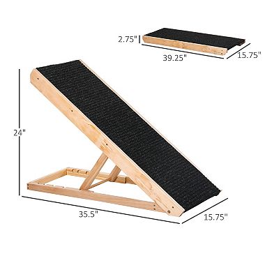 IFMALL Adjustable Height Pet Ramp for Furniture and Vehicle Access