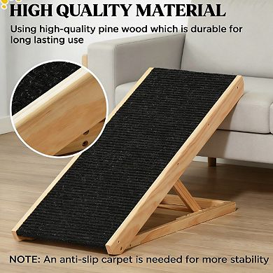 IFMALL Adjustable Height Pet Ramp for Furniture and Vehicle Access