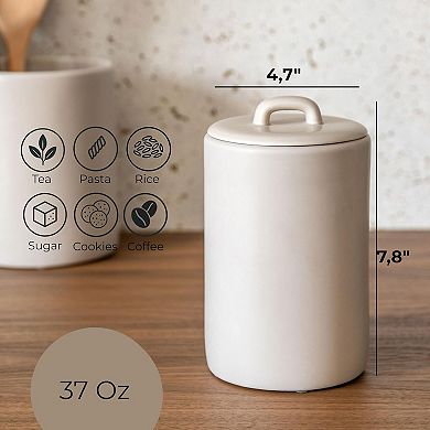 37oz Ceramic Food Storage Jars Set