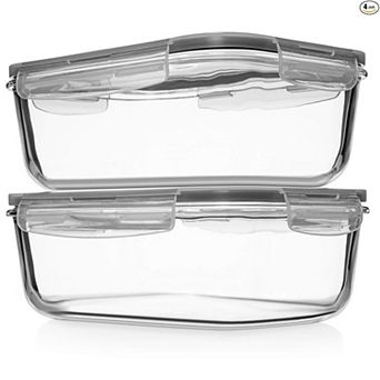 8 cup Glass Food Storage Set, 4 pc
