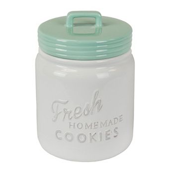 Aqua Ceramic Cookie Jar