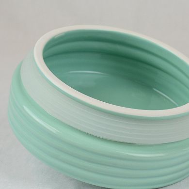 Aqua Ceramic Cookie Jar
