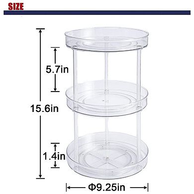 3-Tier Non-Skid Lazy Susan Turntable