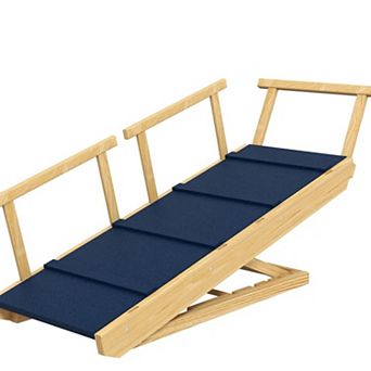 IFMALL Adjustable Height Foldable Pet Steps Ramp for Small to Large Dogs Support