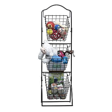 3-Tier Black Metal Kitchen Organizer