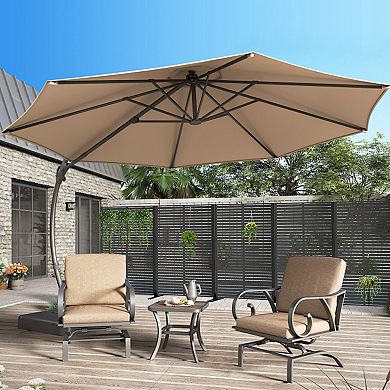TOEMOA Freestanding Outdoor Privacy Screen with Stable Base - Decorative Metal Panel