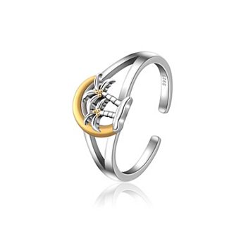 Sterling Silver Adjustable Open Toe Ring
