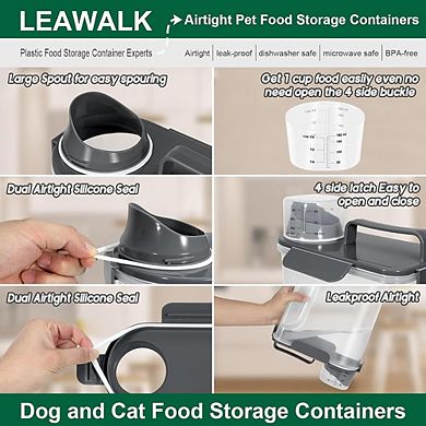 Airtight Pet Food Storage Container with Pour Spout, BPA-Free