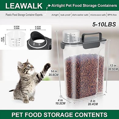 Airtight Pet Food Storage Container with Pour Spout, BPA-Free