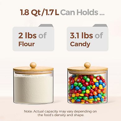2 Pack Glass Storage Canisters