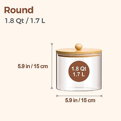 2 Pack Glass Storage Canisters