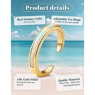 Gold Filled Adjustable Toe Rings