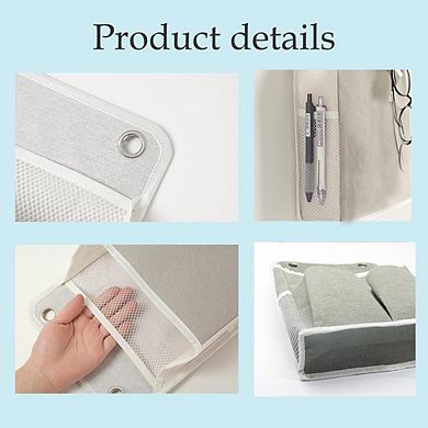 Hanging Wall Basket Organizer with Pockets, Over-the-Door Storage Rack Set