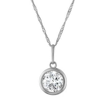 NaturaLux™ 10k Gold 1 Carat T.W. Lab-Grown Diamond Pendant Necklace