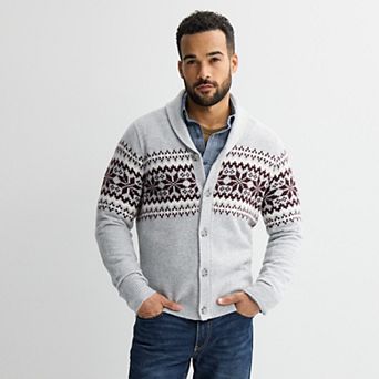 Men's Sonoma Goods For Life® Fair Isle Cardigan Sweater