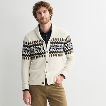 Men's Sonoma Goods For Life® Fair Isle Cardigan Sweater