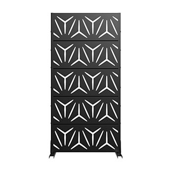 5 x 3 ft Outdoor Screen Enclosures Black Star Shaped Rectangular Galvanized Steel Panels