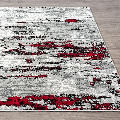 Luxe Weavers Modern Distressed Abstract Area Rug