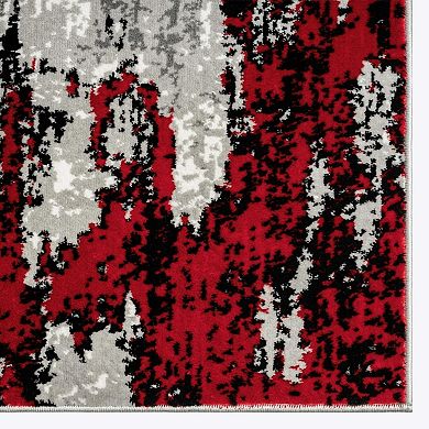 Luxe Weavers Modern Distressed Abstract Area Rug
