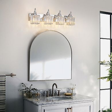 4 Light Crystal Bathroom Vanity Wall Lamp For Indoor Use