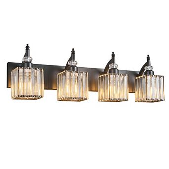 4 Light Crystal Bathroom Vanity Wall Lamp For Indoor Use