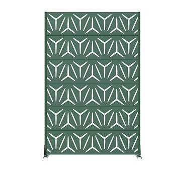 6 x 4 ft Outdoor Screen Enclosures Gray Star Shaped Rectangular Galvanized Steel Panels