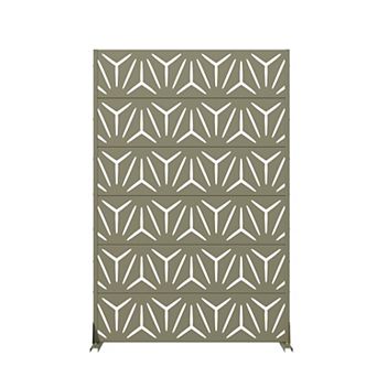 6 x 4 ft Outdoor Screen Enclosures Gray Star Shaped Rectangular Galvanized Steel Panels