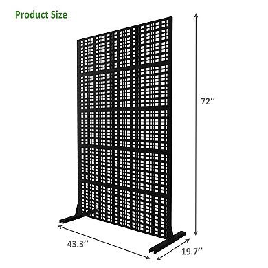 TOEMOA Freestanding Decorative Privacy Screen Divider for Indoor Outdoor Use
