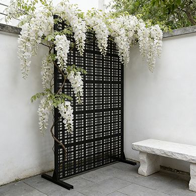 TOEMOA Freestanding Decorative Privacy Screen Divider for Indoor Outdoor Use