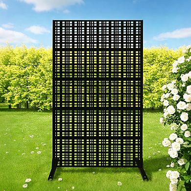 TOEMOA Freestanding Decorative Privacy Screen Divider for Indoor Outdoor Use
