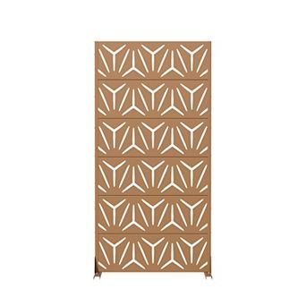 6 x 3 ft Outdoor Screen Enclosures Starry Geometric Rectangular Galvanized Steel Panels