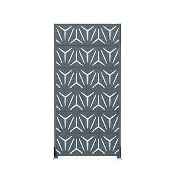 6 x 3 ft Outdoor Screen Enclosures Starry Geometric Rectangular Galvanized Steel Panels