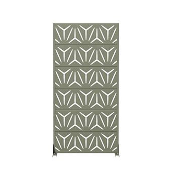 6 x 3 ft Outdoor Screen Enclosures Starry Geometric Rectangular Galvanized Steel Panels