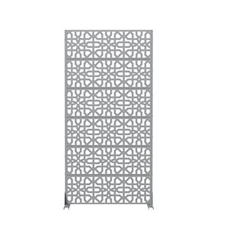 6 x 3 ft Outdoor Screen Enclosures Starry Geometric Rectangular Galvanized Steel Panels