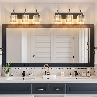 3 Light Crystal Bathroom Vanity Wall Lamp For Indoor Use