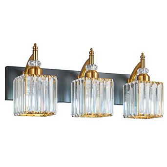 3 Light Crystal Bathroom Vanity Wall Lamp For Indoor Use
