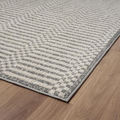 Luxe Weavers Modern Checkered Geometric Area Rug