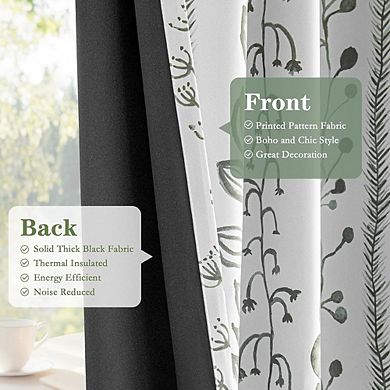Blackout Sage Green Curtains, Thermal Rod Pocket Window Drapes