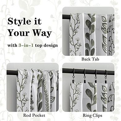 Blackout Sage Green Curtains, Thermal Rod Pocket Window Drapes