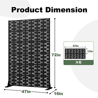 6 x 4 ft Outdoor Screen Enclosures White Rectangular brick shape Galvanized Steel Panels