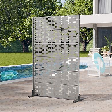 6 x 4 ft Outdoor Screen Enclosures White Rectangular brick shape Galvanized Steel Panels