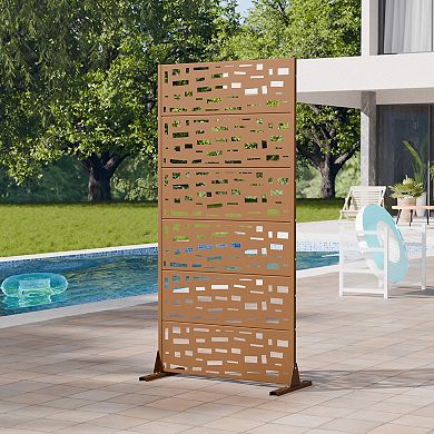 6 x 3 ft Outdoor Screen Enclosures White Irregular Rectangular Galvanized Steel Panels