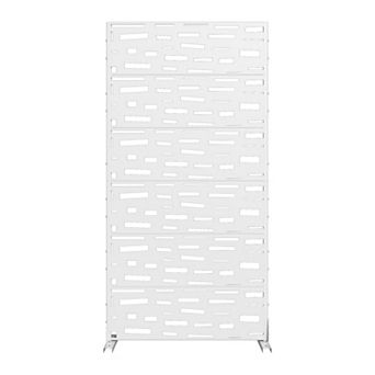 6 x 3 ft Outdoor Screen Enclosures White Irregular Rectangular Galvanized Steel Panels