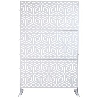 TOEMOA Freestanding Indoor Outdoor Privacy Screen Decorative Patio Divider Fence
