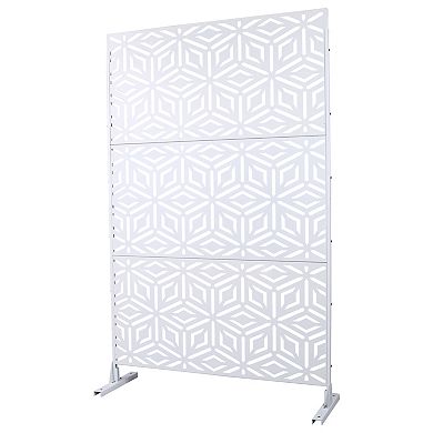 TOEMOA Freestanding Indoor Outdoor Privacy Screen Decorative Patio Divider Fence