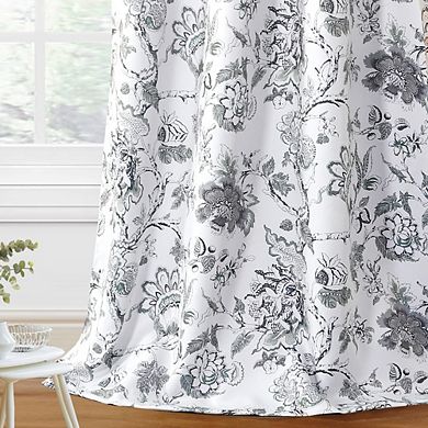 Floral Blackout Curtains 2 Panels, Thermal Insulated, Room Darkening Drapes